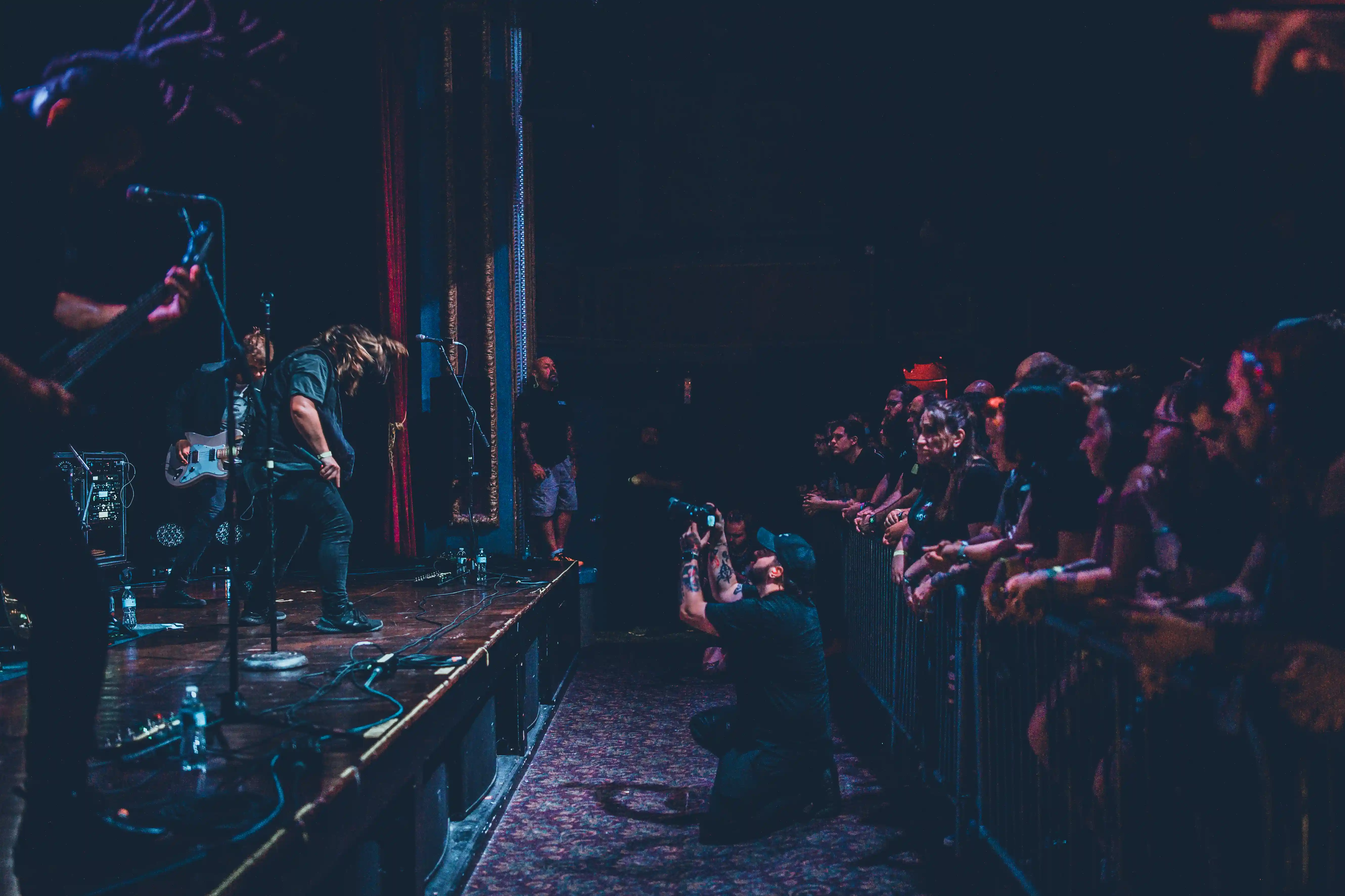 mike photographing a rock concert